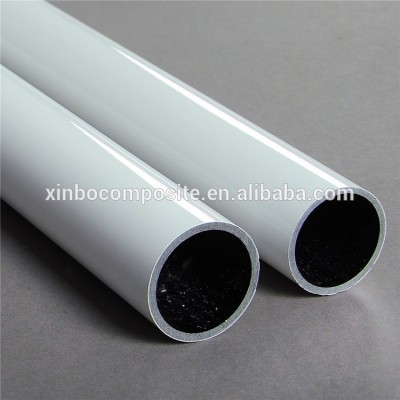 White Color Fiberglass Pipes, Roll Wrapped Insulated Fiberglass Tubes